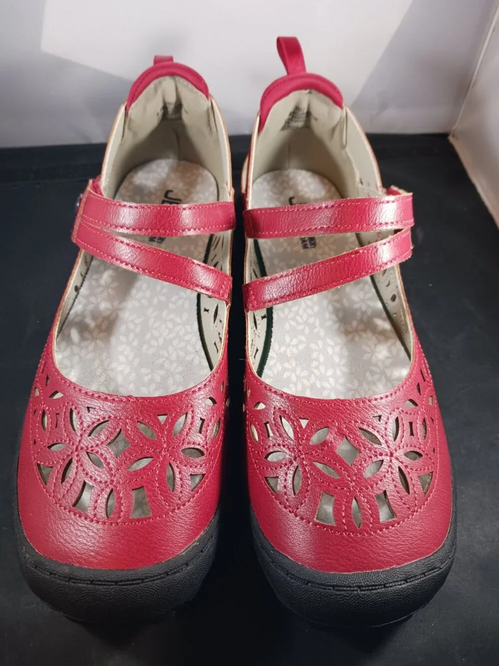 JBU by Jambu Women's Bellerose Encore Mary Jane Red Size 8.5M